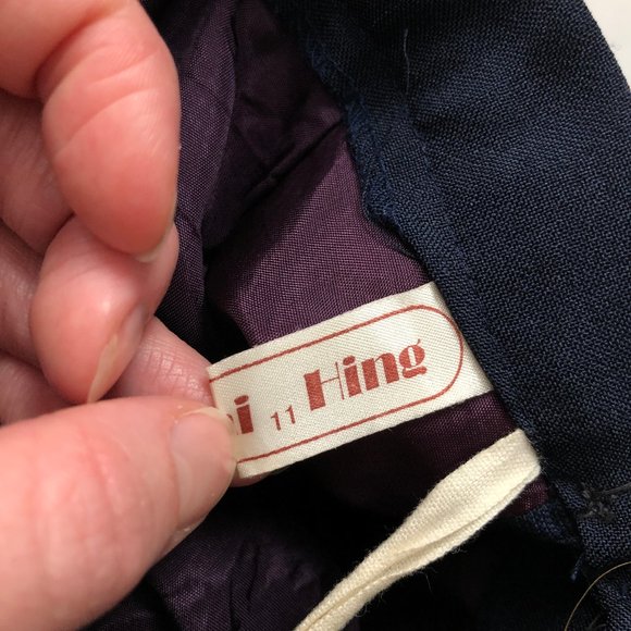 Vintage Micro Pleated High Waisted Midi Skirt Preppy Parisian Academia School - Picture 5 of 6